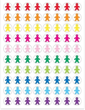 STICKERS RAINBOW PEOPLE 1/2"65
