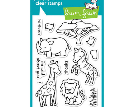 CLEAR STAMPS CRITTERS ON THE SAVANNA