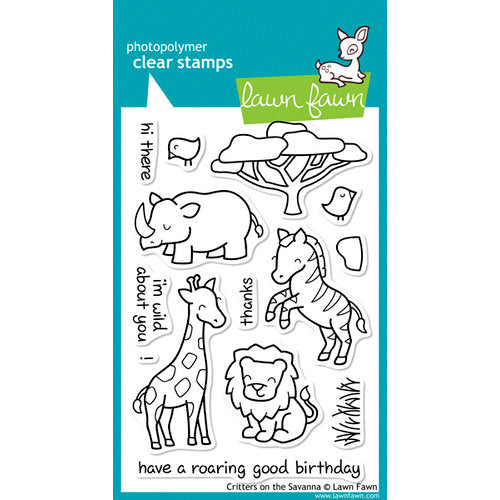 CLEAR STAMPS CRITTERS ON THE SAVANNA