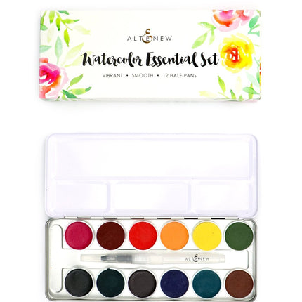 SET DE ACUARELAS ESSENTIAL SET VIBRANT 12 COLORES- ALTENEW