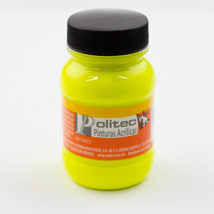 PINTURA ACRÍLICA FLUORESCENTE 100ML AMARILLO