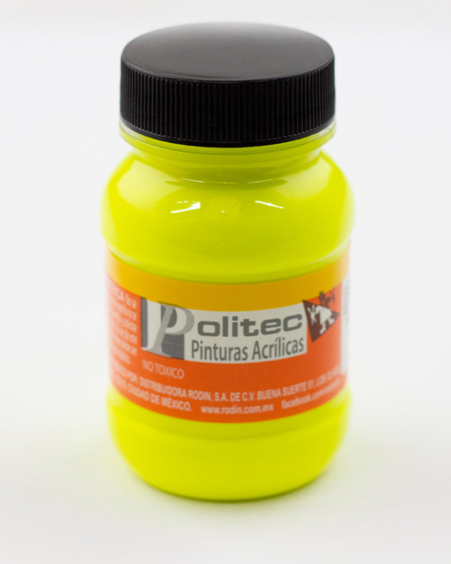 PINTURA ACRÍLICA FLUORESCENTE 100ML AMARILLO