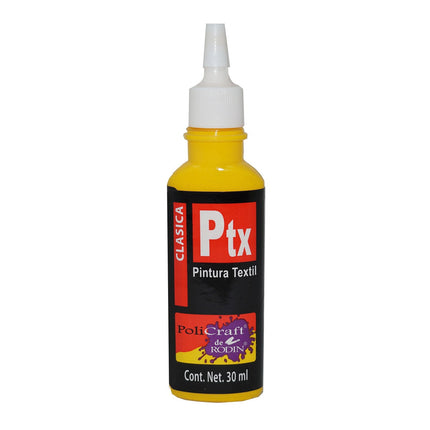 PINTURA TEXTIL CLÁSICA HOBBY 30ML AMARILLO MEDIO