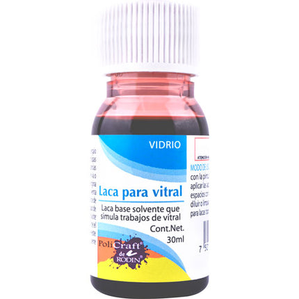 LACA PARA VITRAL 30ML ROJO