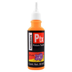 PINTURA TEXTIL FLUORESCENTE HOBBY 30ML NARANJA