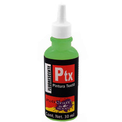 PINTURA TEXTIL FLUORESCENTE HOBBY 30ML VERDE