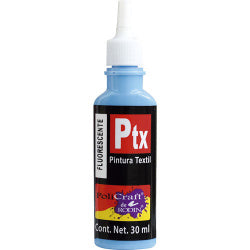 PINTURA TEXTIL FLUORESCENTE HOBBY 30ML AZUL