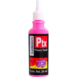 PINTURA TEXTIL FLUORESCENTE HOBBY 30ML ROSA