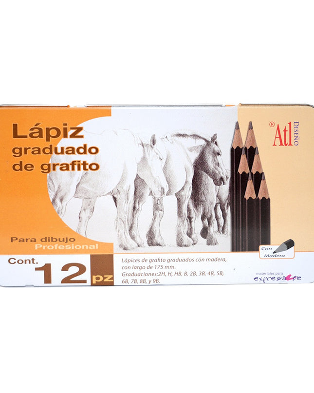 LAPIZ GRAFITO GRADUADO 12 UND.