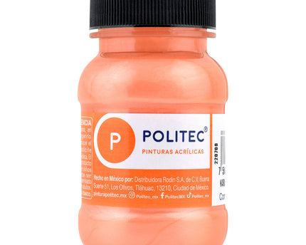 PINTURA ACRÍLICA METALICA 100ML NARANJA