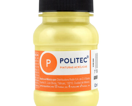 PINTURA ACRÍLICA METALICA 100ML AMARILLO