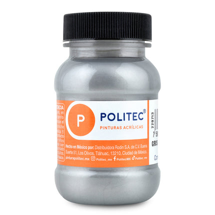 PINTURA ACRÍLICA METALICA 100ML GRIS