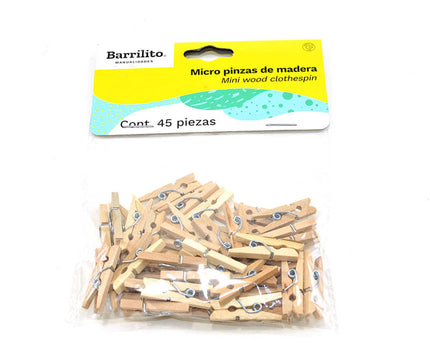MICRO PINZA NATURALES 45PZ