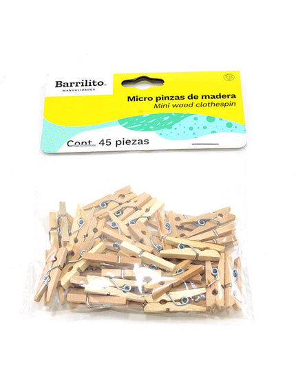 MICRO PINZA NATURALES 45PZ