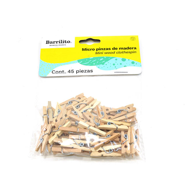 MICRO PINZA NATURALES 45PZ