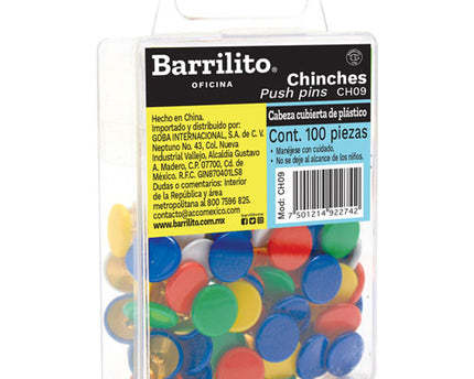 CAJA DE CHINCHES DE COLORES 100PZS