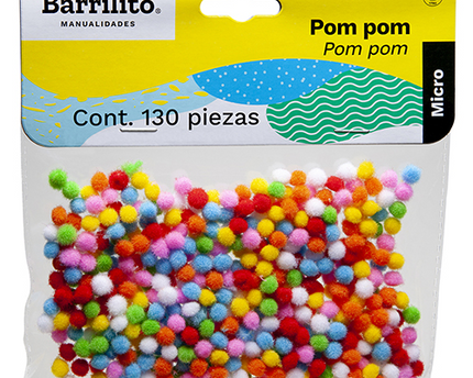POM POM MICRO BARRILITO 130PC
