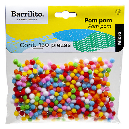 POM POM MICRO BARRILITO 130PC