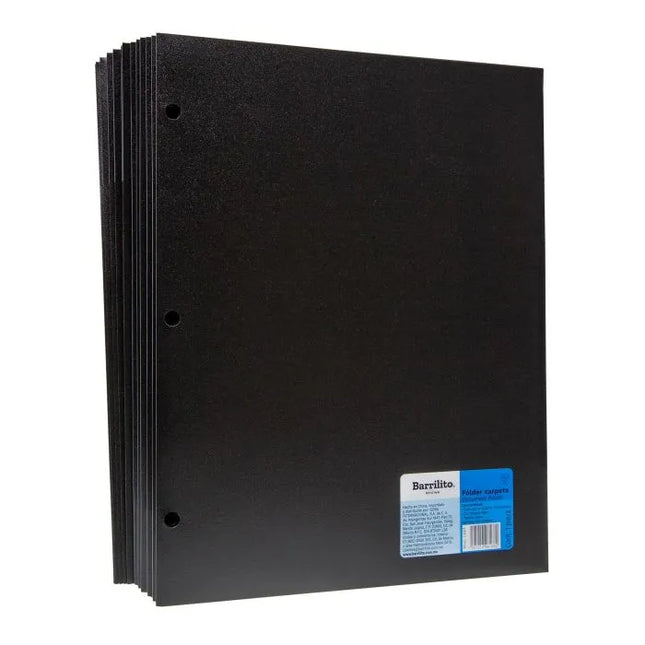 FOLDER PLASTICO NEGRO BARRILITO T/C