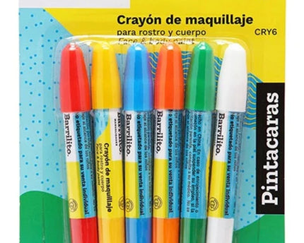 CRAYONES PINTA CARA 6CLRS