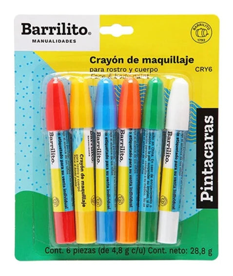 CRAYONES PINTA CARA 6CLRS