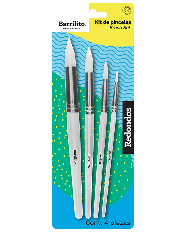 SET DE PINCELES REDONDOS 4PC