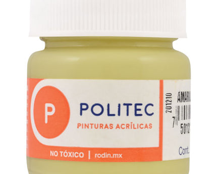 PINTURA ACRÍLICA MATE 30ML AMARILLO PASTEL