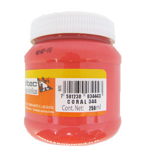 PINTURA ACRÍLICA MATE 250ML CORAL