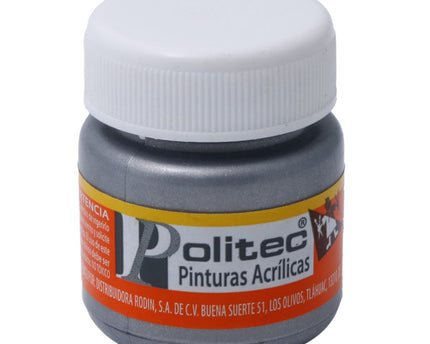 PINTURA ACRÍLICA METALICA 30ML PLATA