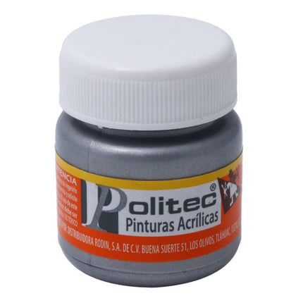 PINTURA ACRÍLICA METALICA 30ML PLATA