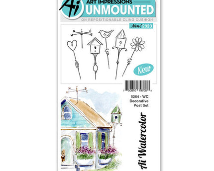 SELLO DE ACUARELA WC DECORATIVE POST - 6 PCS