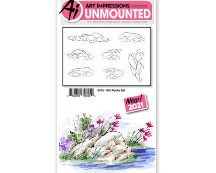 SELLOS WATERCOLOR ROCKS - 7 PCS