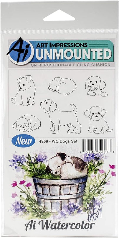 SELLOS PARA ACUARELA WC PEEKING ANIMALS - 5 PCS