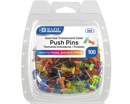 PUSH PINS COLORES 100PC