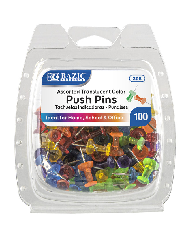 PUSH PINS COLORES 100PC