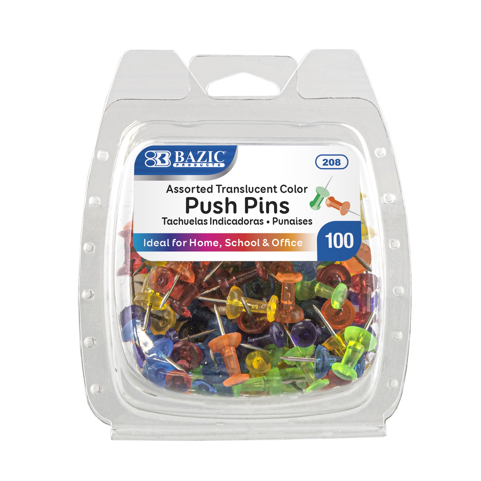 Push Pin Color Es PUSH PINS COLORES 100PC – ABC School Supply