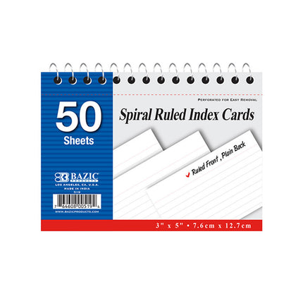 INDEX CARD BAZIC C/ESPIRAL 3X5 519-36