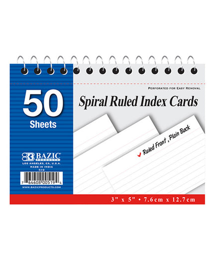 INDEX CARD BAZIC C/ESPIRAL 3X5 519-36
