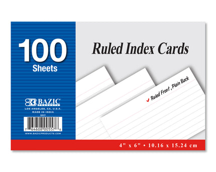 INDEX CARD RAYADA BAZIC 4X6