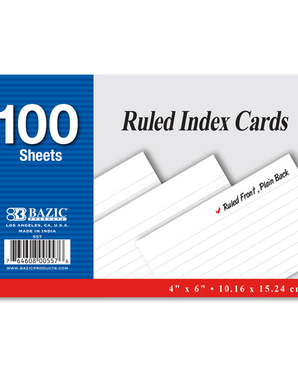 INDEX CARD RAYADA BAZIC 4X6