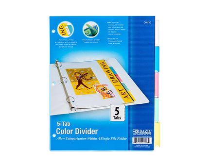 DIVISORES P/BINDER BAZIC 5-TABS