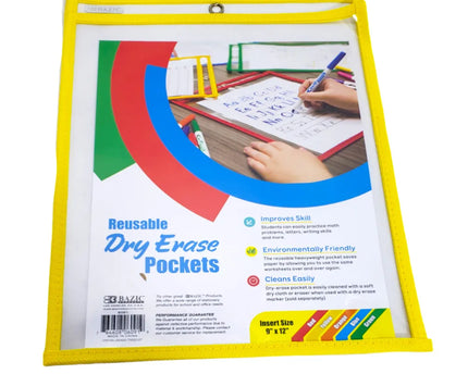 POCKETS REUSABLE DRY ERASE BAZIC