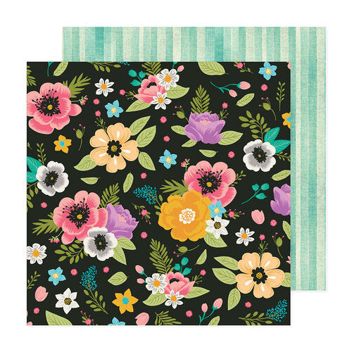 PAPEL PARA SCRAPBOOK FLORES Y RAYAS