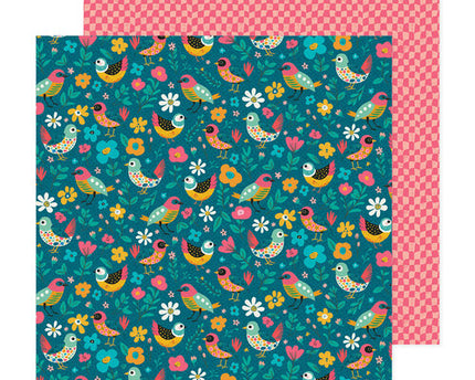 PAPEL PARA SCRAPBOOK PAJARITOS ABRIL