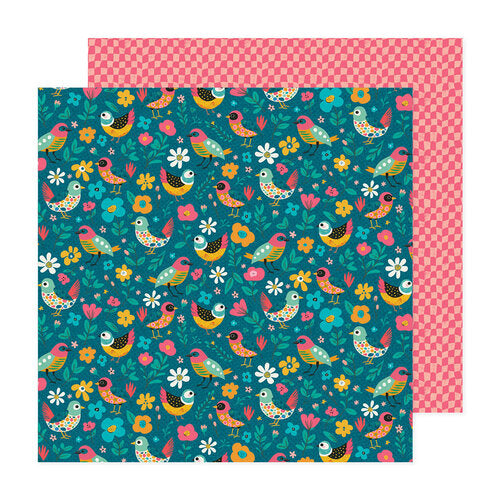 PAPEL PARA SCRAPBOOK PAJARITOS ABRIL