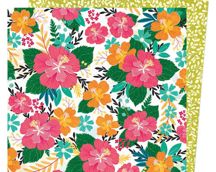 PAPEL P/SCRAPBOOK TROPICAL GARDEN DOBLE 12X12