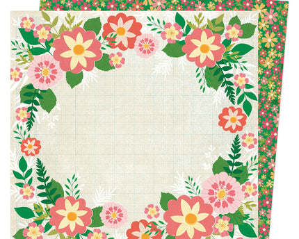 PAPEL P/SCRAPBOOK BOTANICAL GARDEN DOBLE 12X12