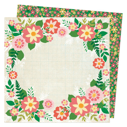 PAPEL P/SCRAPBOOK BOTANICAL GARDEN DOBLE 12X12