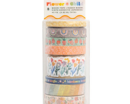 WASHI TAPE FLOWER CHILD 8PC