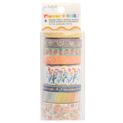 WASHI TAPE FLOWER CHILD 8PC